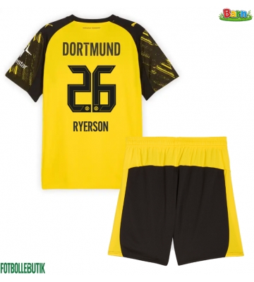 Borussia Dortmund Julian Ryerson #26 Hemmaställ Barn 2025-26 Kortärmad (+ Korta byxor)